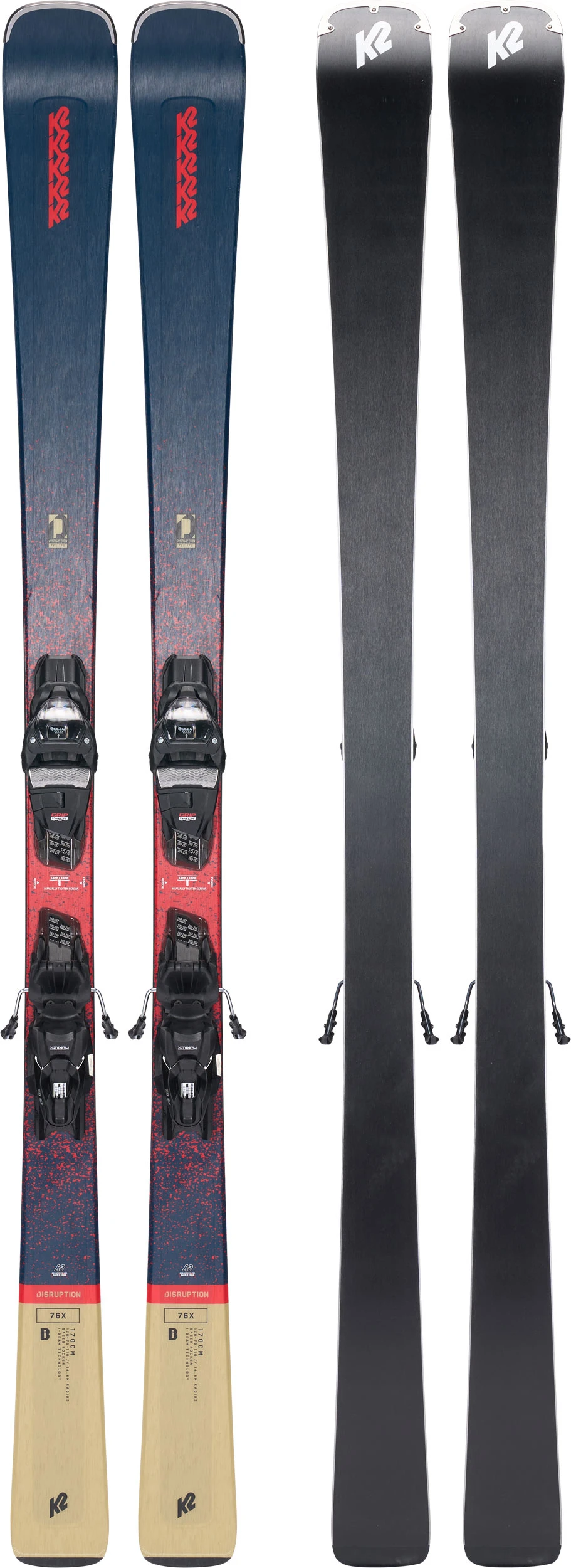 K2 Disruption 76X Ski + M3 10 Compact QC Ski Binding